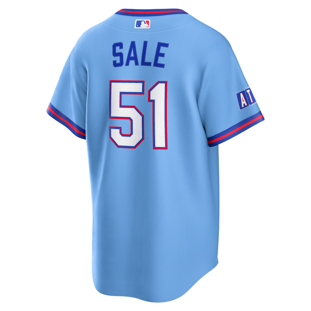 Chris Sale Atlanta Braves Nike 2026 City Connect Stadium Jersey - Powder Blue | MLB Fan Gear