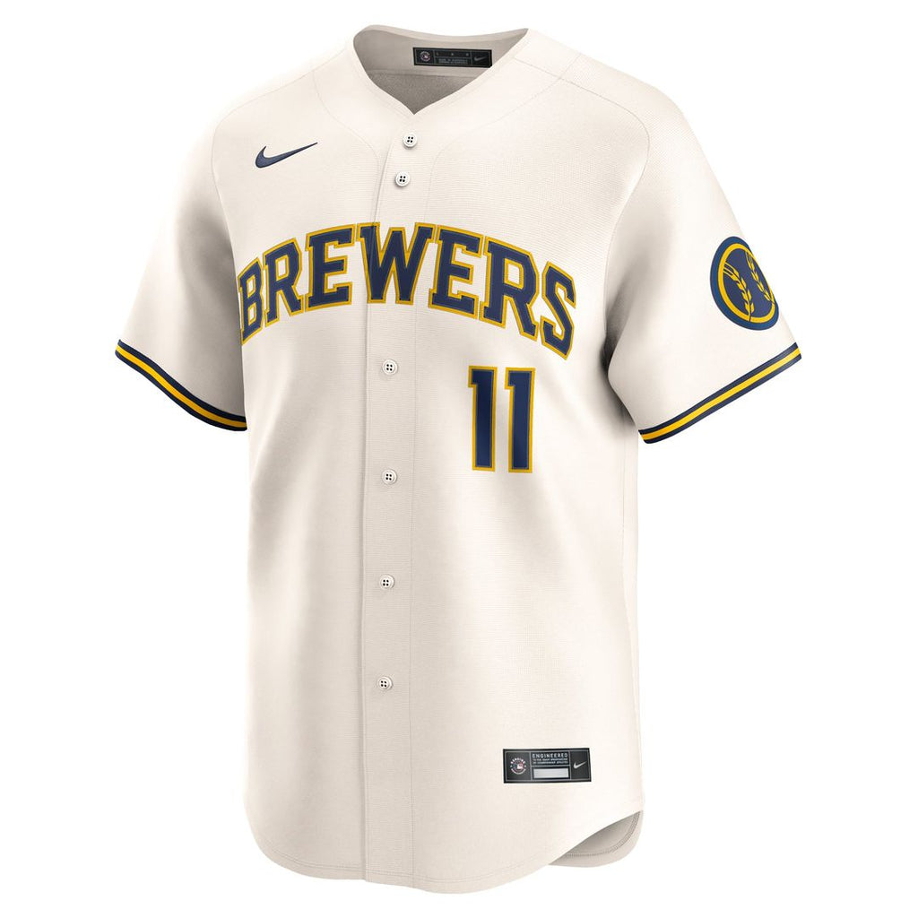 Jackson Chourio Milwaukee Brewers Nike Home Limited Jersey - Cream | MLB Fan Gear