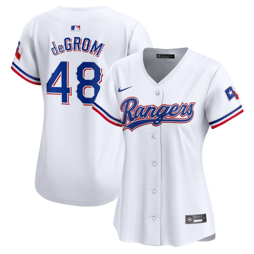 Jacob deGrom Texas Rangers Nike Women's Home Limited Player Jersey - White | MLB Fan Gear