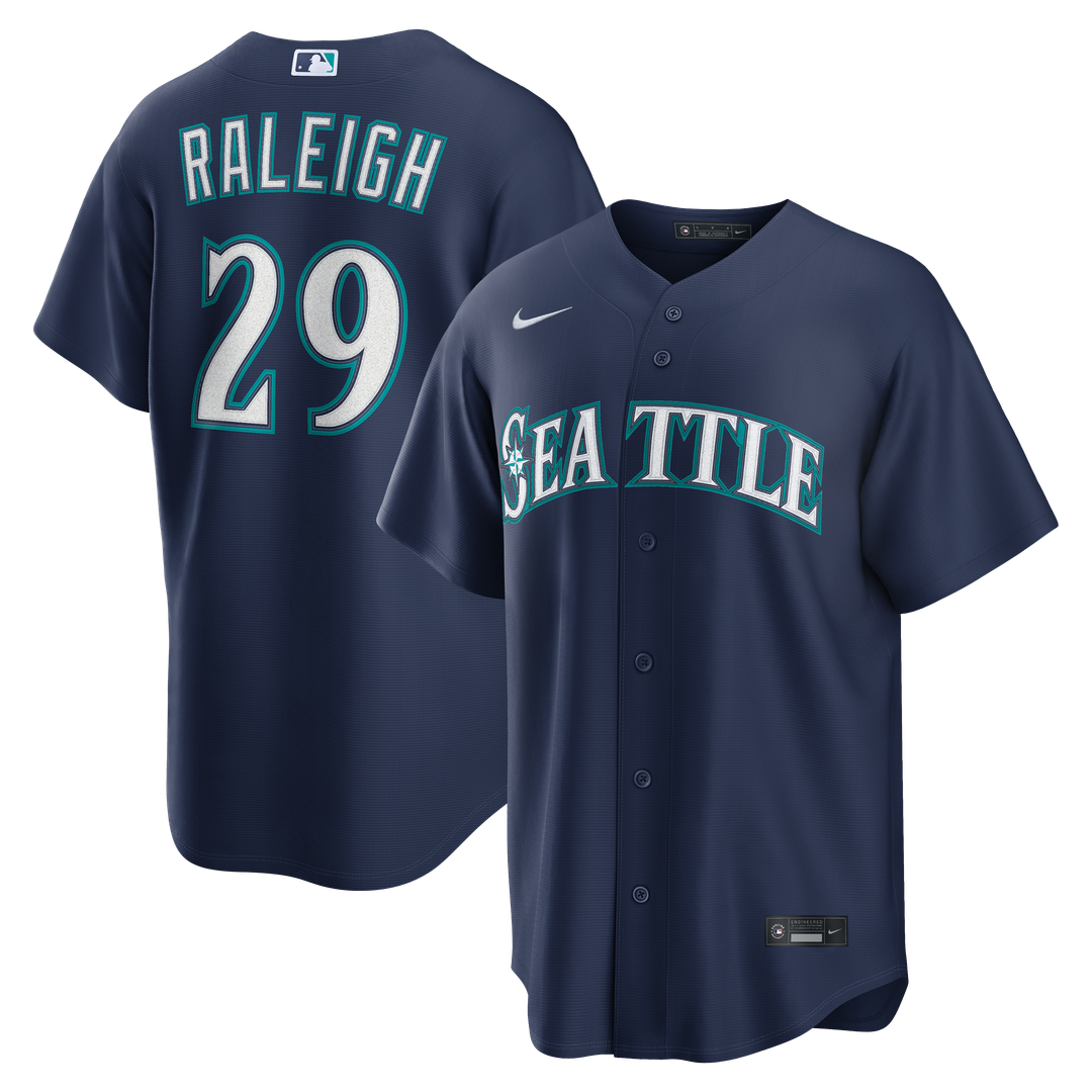 Cal Raleigh Seattle Mariners Nike Road Replica Jersey - Navy | MLB Fan Gear