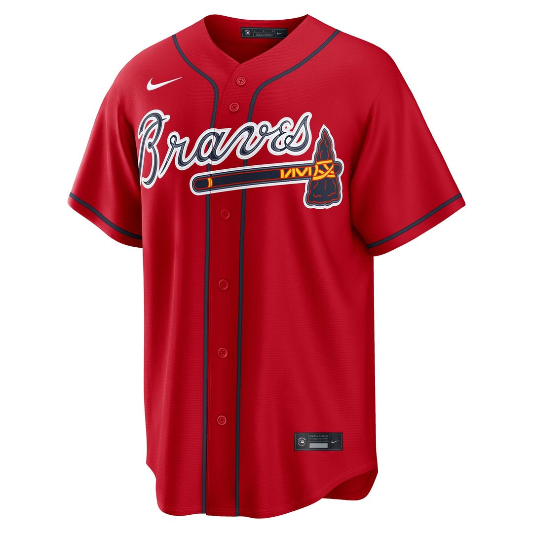 Ronald Acuña Jr. Atlanta Braves Nike Alternate 2 Replica Jersey - Red | MLB Fan Gear