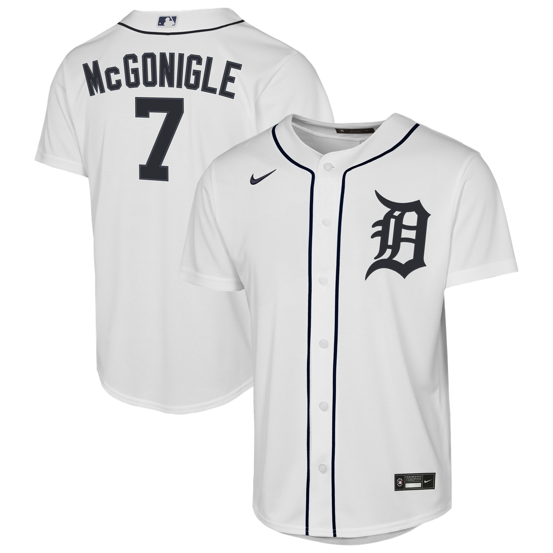 Kevin McGonigle Detroit Tigers Nike Youth Home Replica Jersey - White | MLB Fan Gear