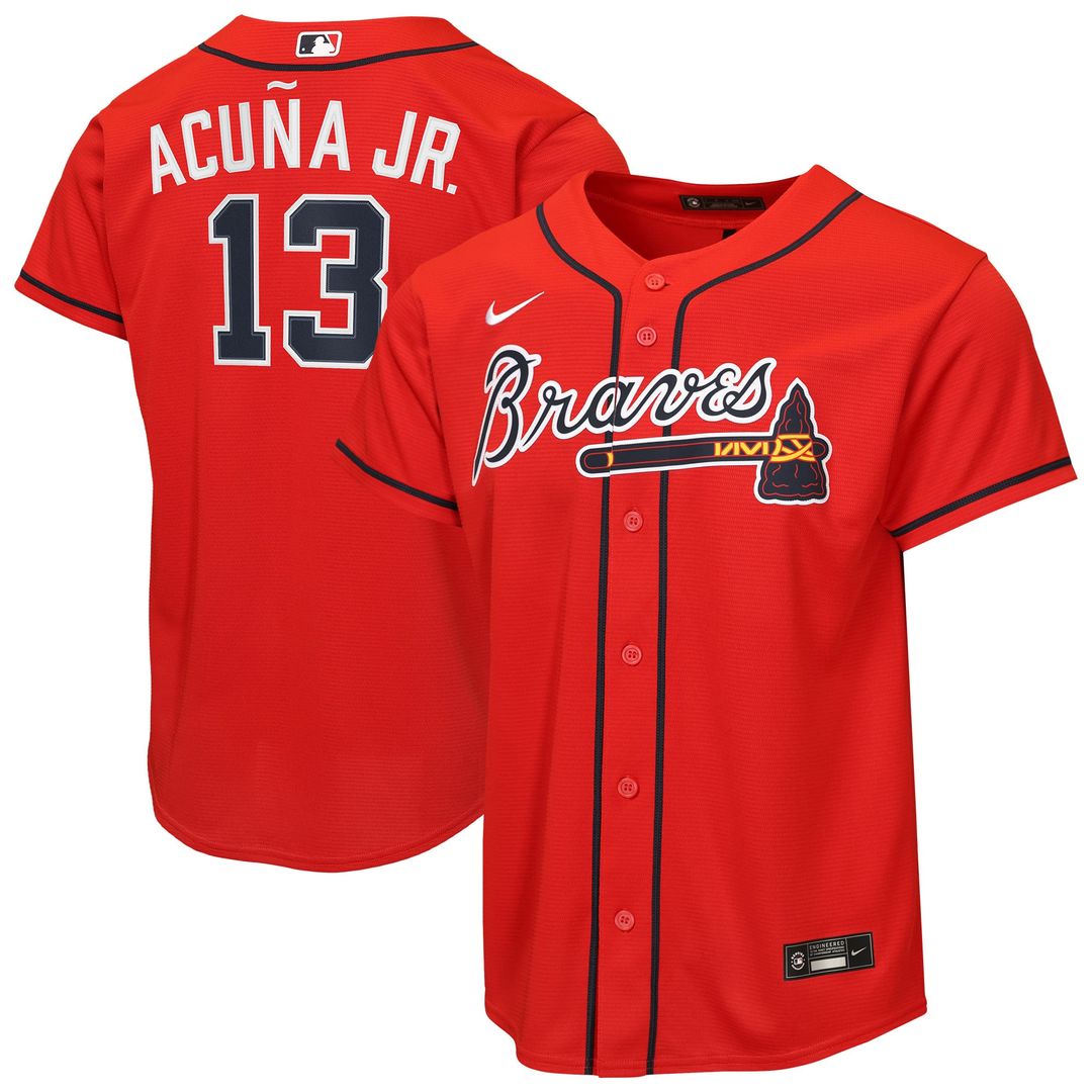 Ronald Acuña Jr. Atlanta Braves Nike Youth Road Replica Jersey - Gray | MLB Fan Gear