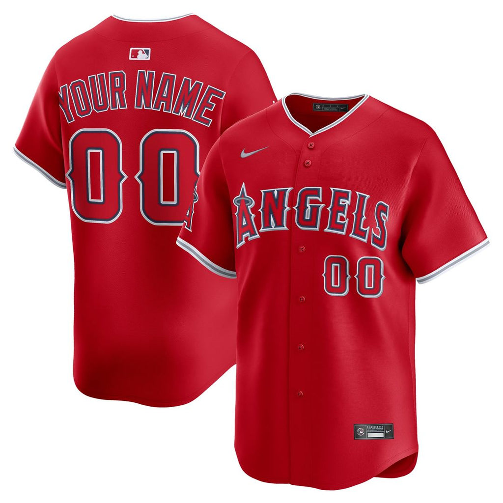 Los Angeles Angels Nike Alternate Limited Custom Jersey - Red | MLB Fan Gear