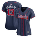 Ronald Acuña Jr. Atlanta Braves Nike Women's Alternate Limited Player Jersey – Navy | MLB Fan Gear
