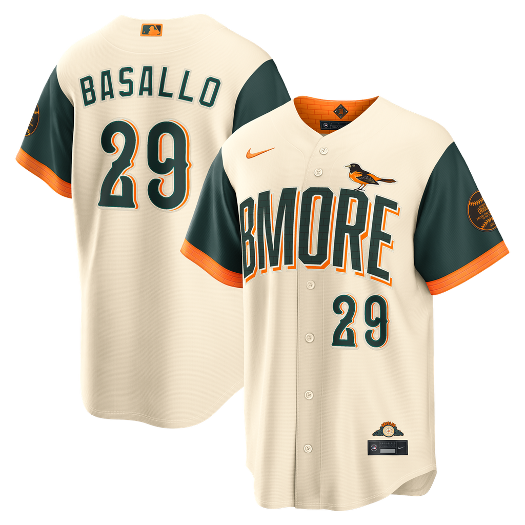 Samuel Basallo Baltimore Orioles Nike 2026 City Connect Stadium Jersey - Cream | MLB Fan Gear