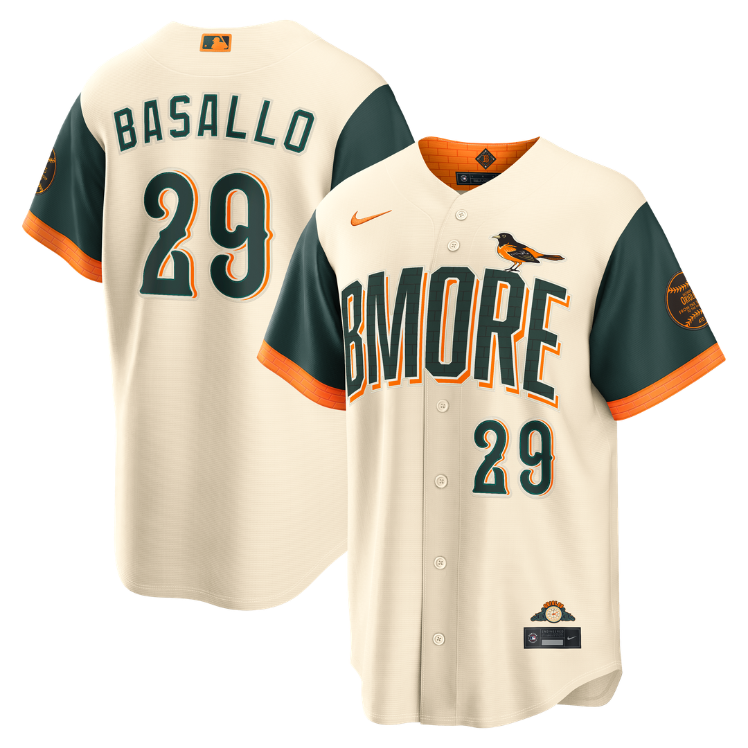 Samuel Basallo Baltimore Orioles Nike 2026 City Connect Stadium Jersey - Cream | MLB Fan Gear