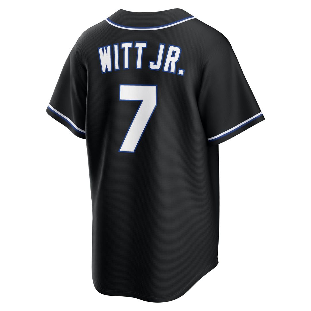 Bobby Witt Jr. Kansas City Royals Nike Fashion Replica Black Out Jersey | MLB Fan Gear