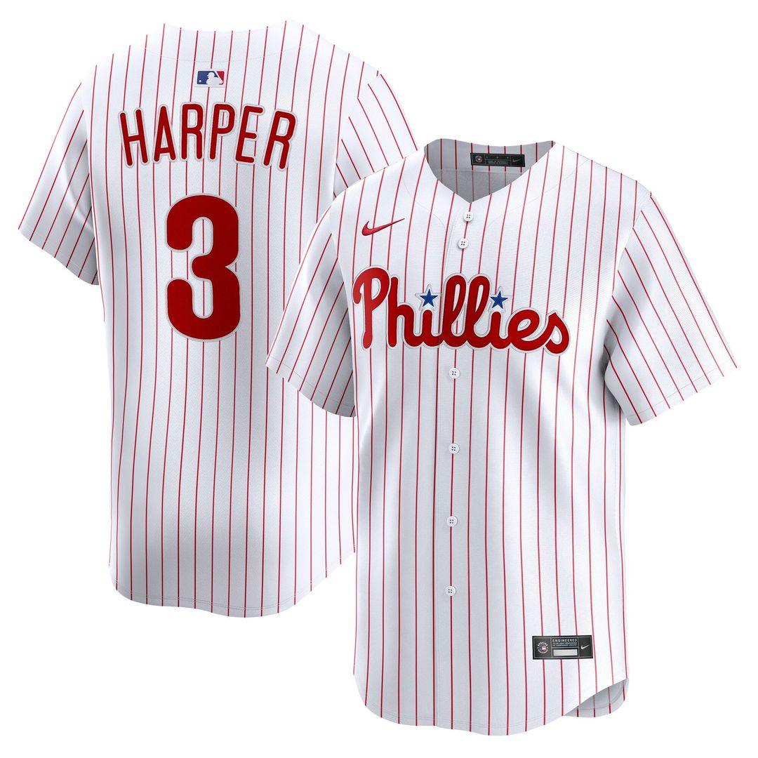 Bryce Harper Philadelphia Phillies Nike Home Limited Player Jersey - White | MLB Fan Gear