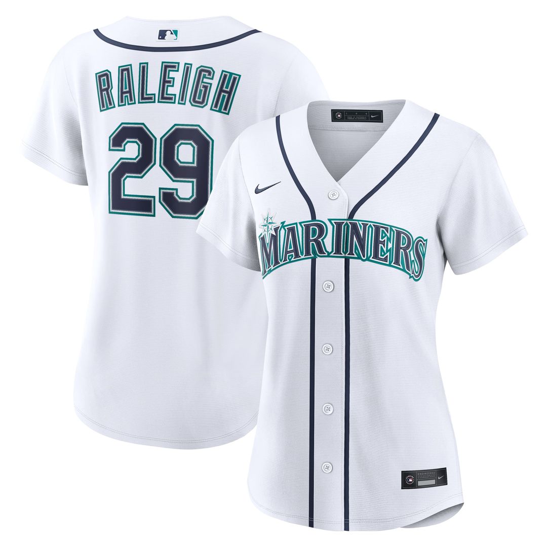 Cal Raleigh Seattle Mariners Nike Women's Home Replica Jersey - White | MLB Fan Gear