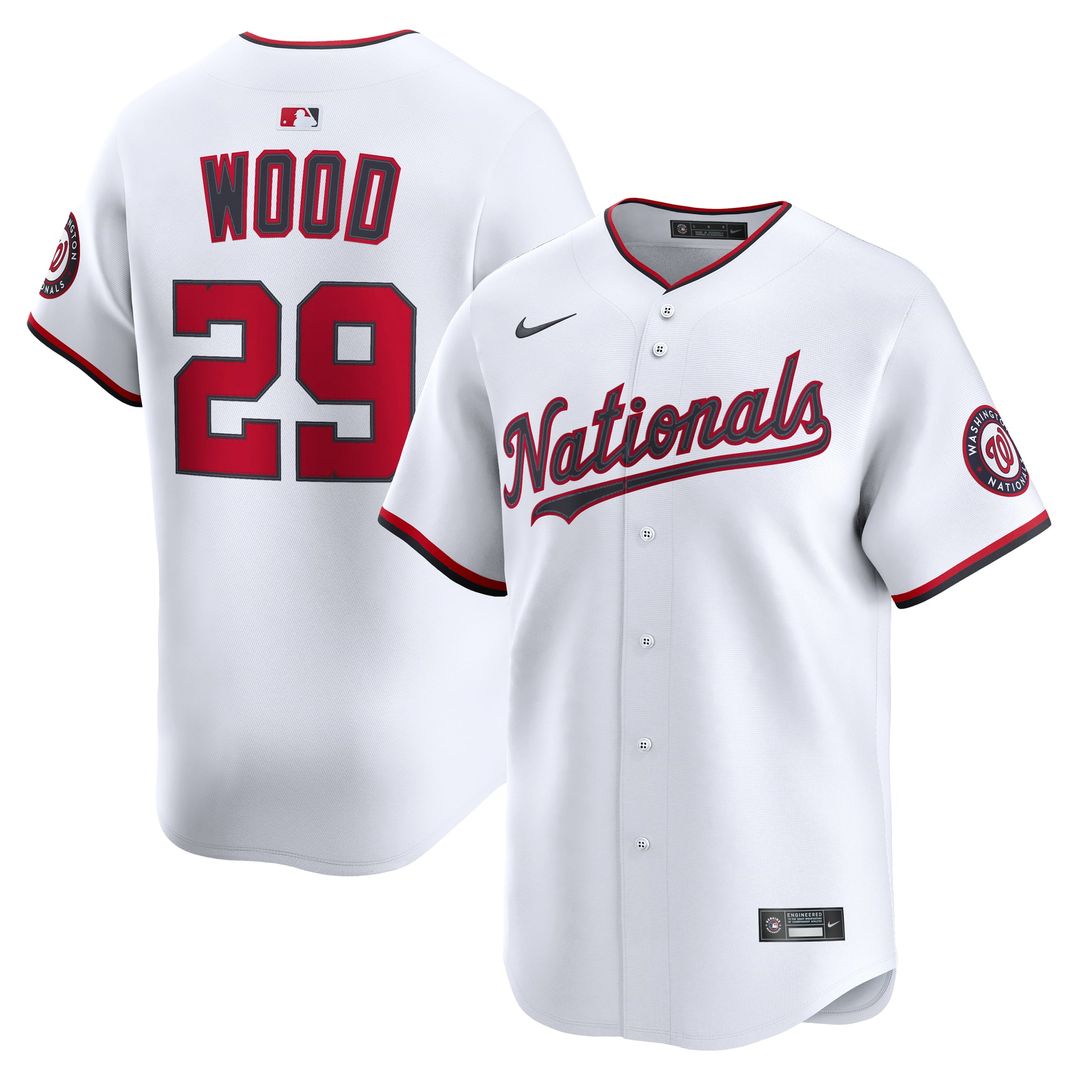 James Wood Washington Nationals Nike Home Limited Jersey - White | MLB Fan Gear