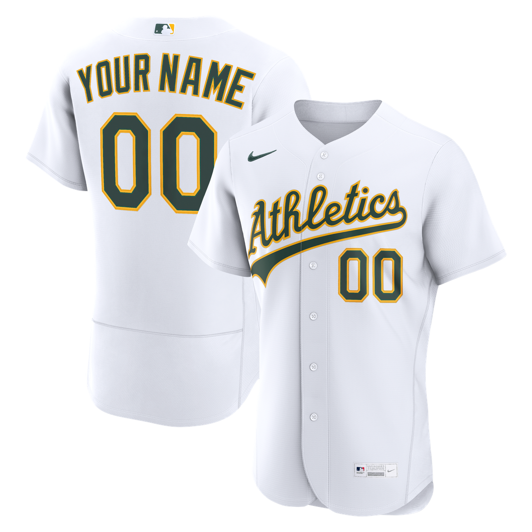 Athletics Nike Home Authentic Custom Jersey - White | MLB Fan Gear