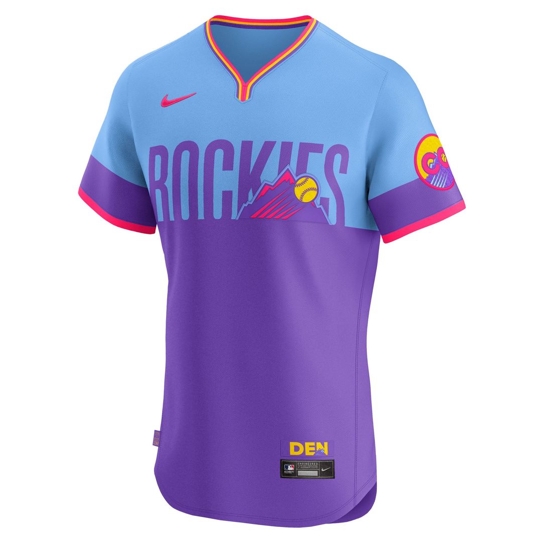 Colorado Rockies Nike 2025 City Connect Elite Jersey - Purple | MLB Fan Gear