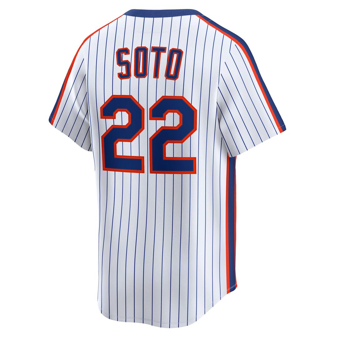 Juan Soto New York Mets Nike Cooperstown Collection Limited 40th Anniversary Jersey - White | MLB Fan Gear