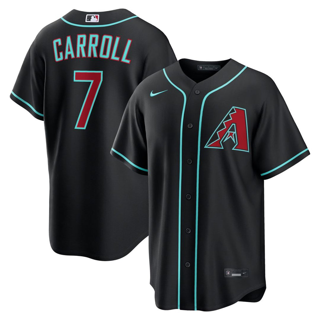 Corbin Carroll Arizona Diamondbacks Nike Alternate Replica Jersey - Black | MLB Fan Gear