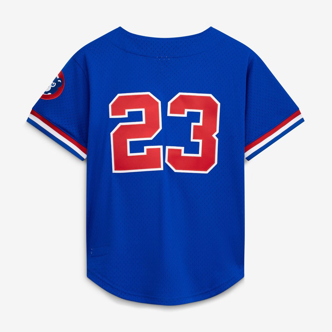 Ryne Sandberg Chicago Cubs Mitchell & Ness Cooperstown Collection 1996 Mesh Batting Practice Button-Up Jersey - Royal | MLB Fan Gear