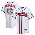 Ronald Acuña Jr. Atlanta Braves Nike USA 250 Fourth of July Home Stadium Jersey - White | MLB Fan Gear
