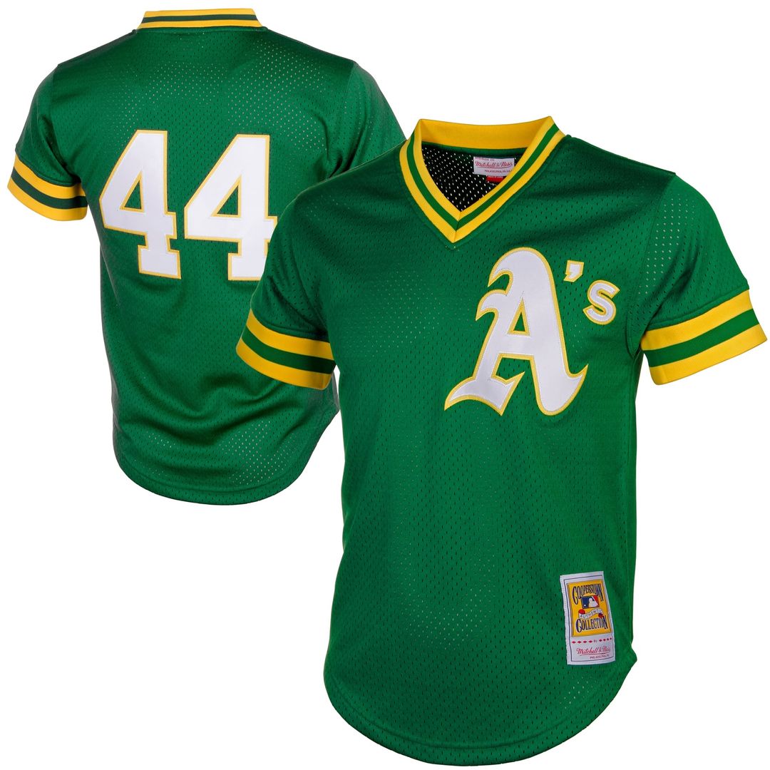 Reggie Jackson Athletics Mitchell & Ness Authentic Batting Practice Jersey - Green | MLB Fan Gear
