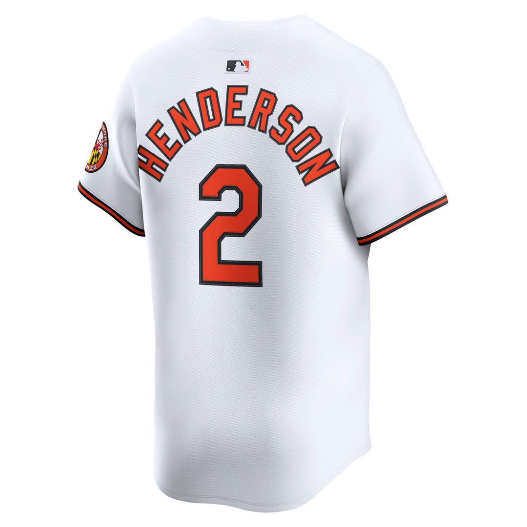 Gunnar Henderson Baltimore Orioles Nike Home Limited Player Jersey - White | MLB Fan Gear