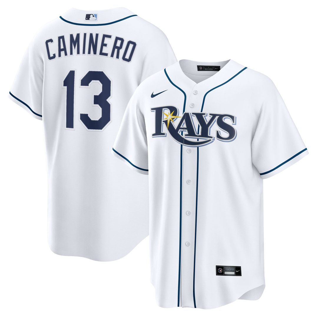 Junior Caminero Tampa Bay Rays Nike Youth Home Replica Jersey - White | MLB Fan Gear