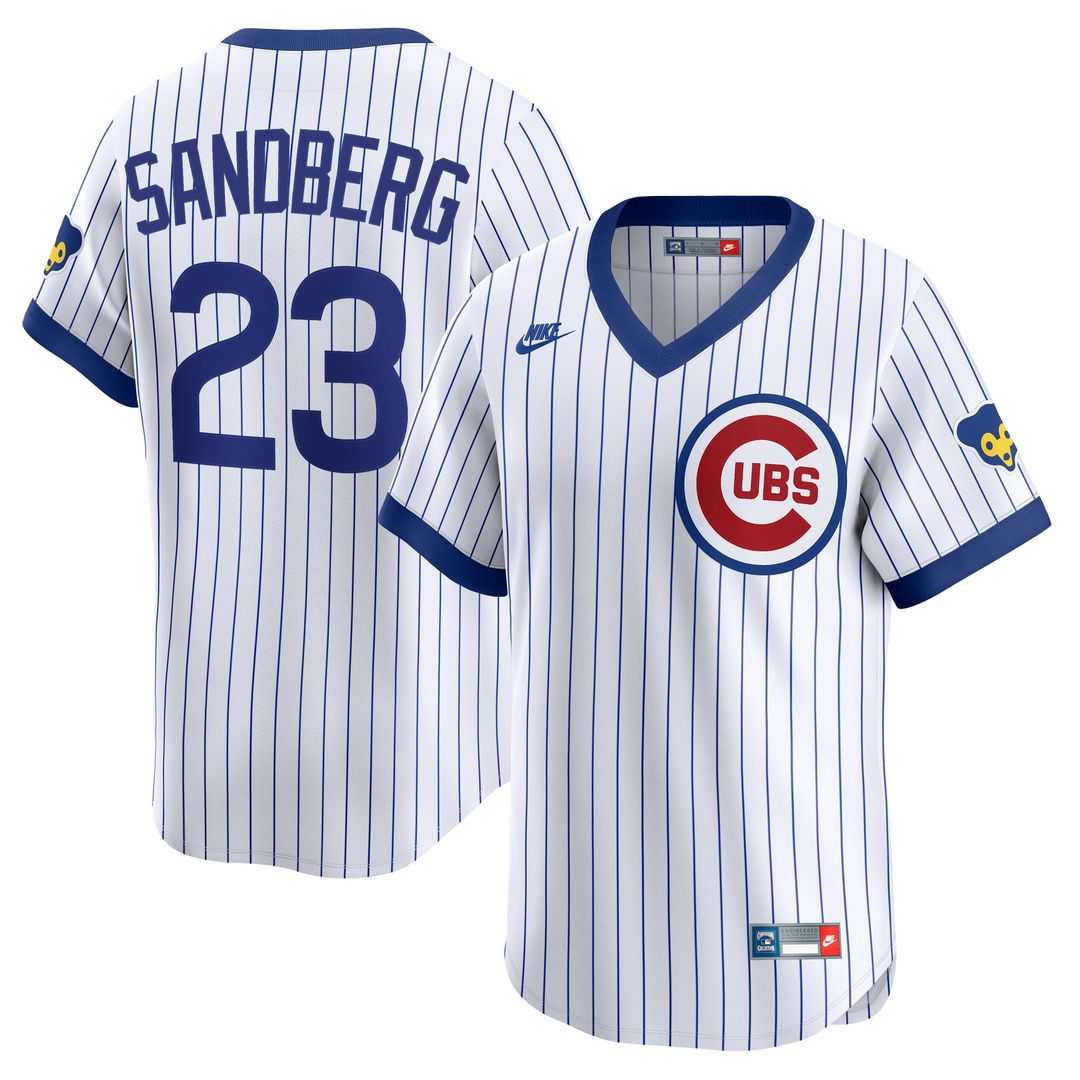 Ryne Sandberg Chicago Cubs Nike Throwback Cooperstown Collection Limited Jersey - White | MLB Fan Gear