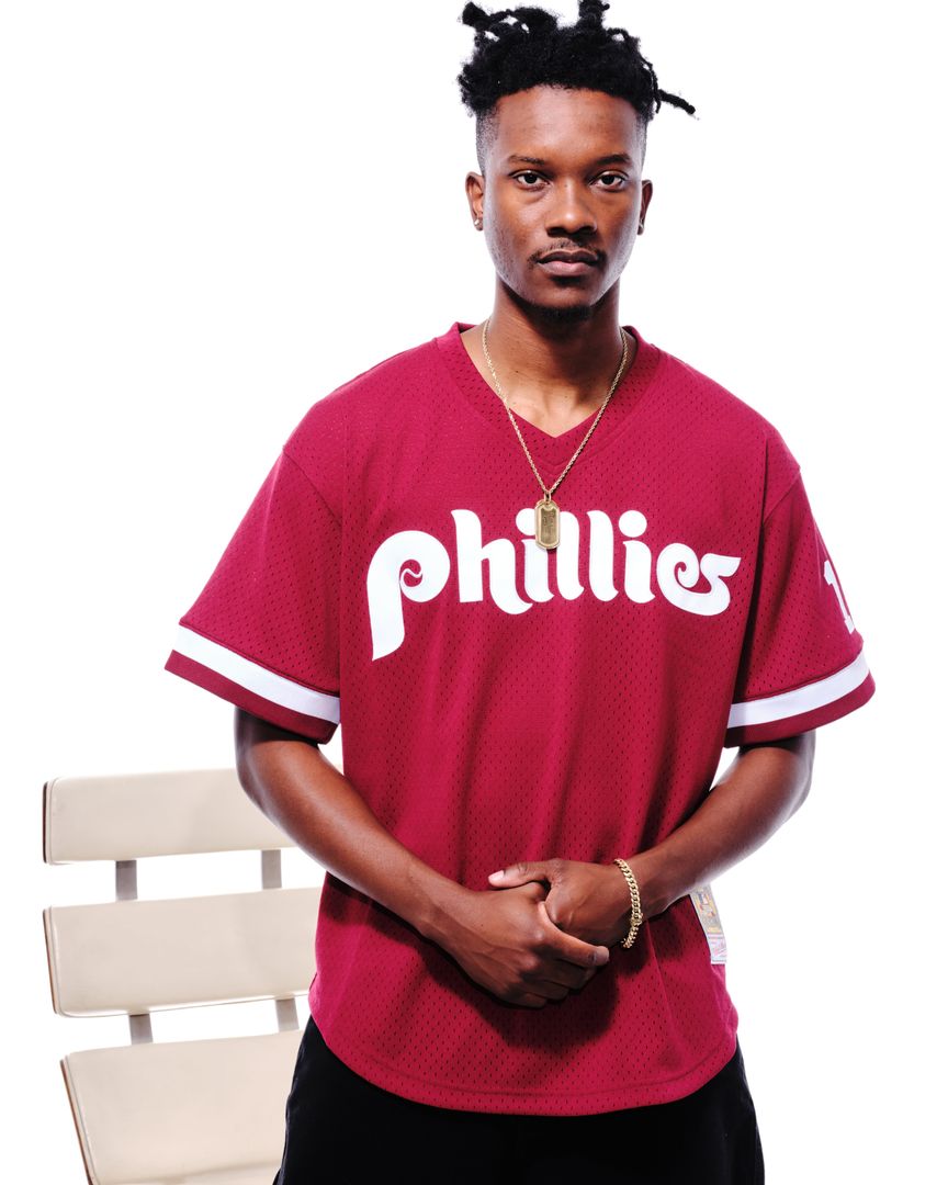 John Kruk Philadelphia Phillies Mitchell & Ness Big & Tall Cooperstown Collection Mesh Batting Practice Jersey - Burgundy | MLB Fan Gear