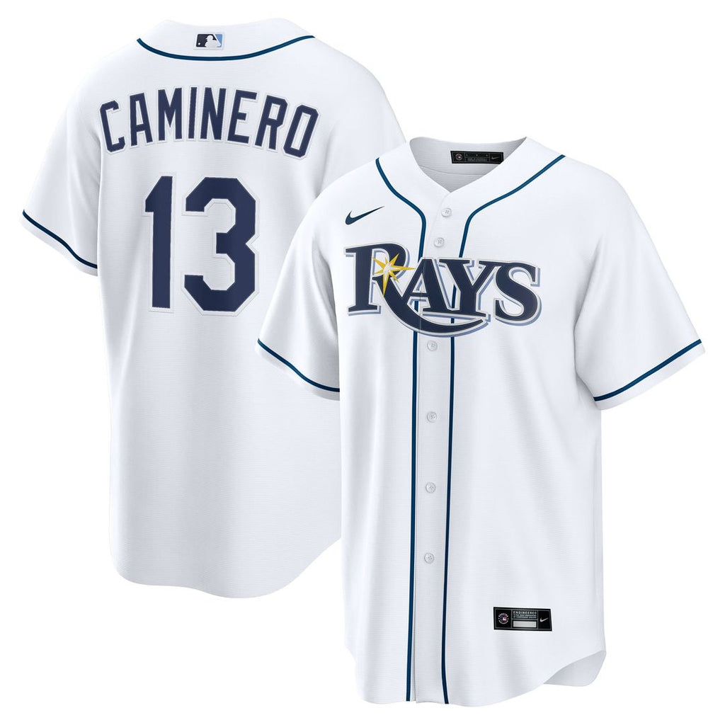 Junior Caminero Tampa Bay Rays Nike Home Replica Jersey - White | MLB Fan Gear