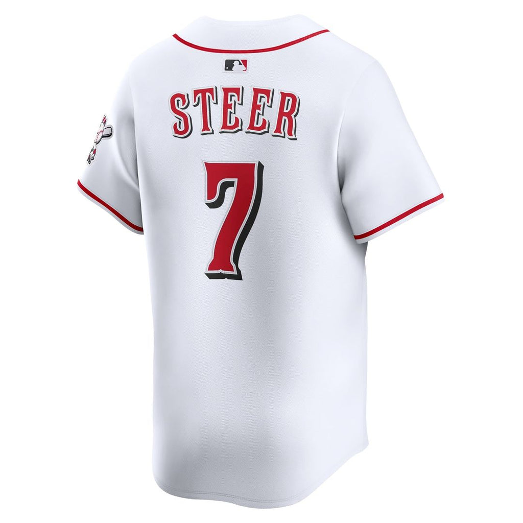 Spencer Steer Cincinnati Reds Nike Home Limited Player Jersey - White | MLB Fan Gear
