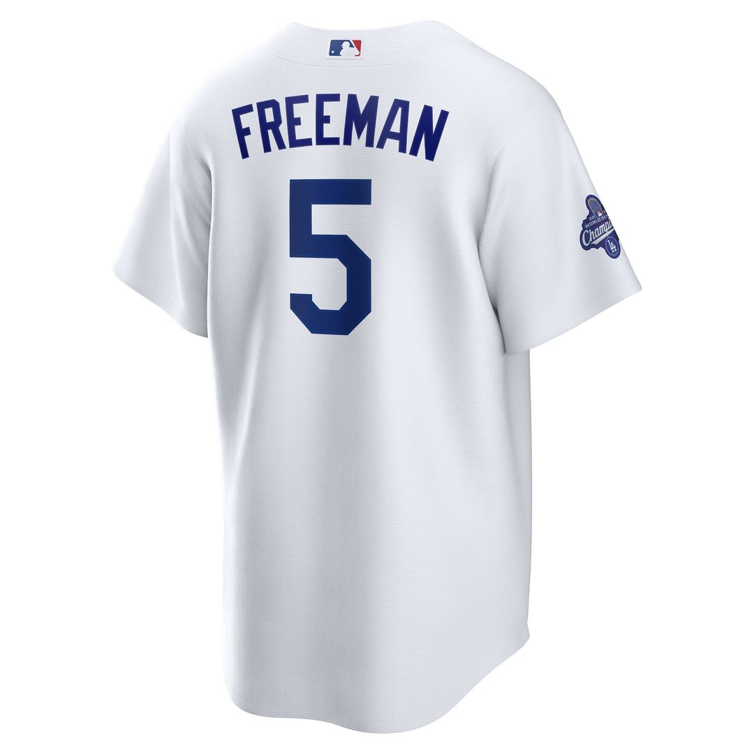 Freddie Freeman Los Angeles Dodgers Nike Home 2025 World Series Champions Replica Jersey - White | MLB Fan Gear