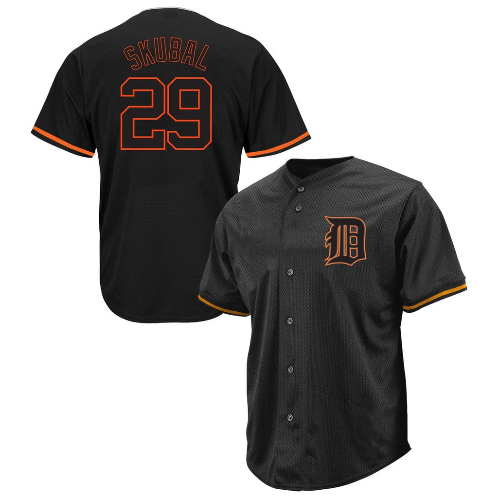 Tarik Skubal Detroit Tigers Profile Big & Tall Pop Fashion Jersey - Black | MLB Fan Gear