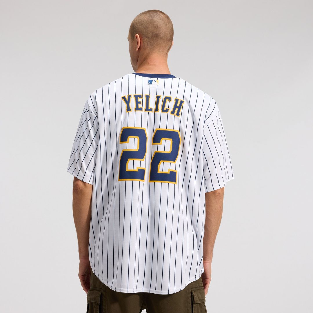 Christian Yelich Milwaukee Brewers Nike Alternate Replica Player Jersey - White | MLB Fan Gear