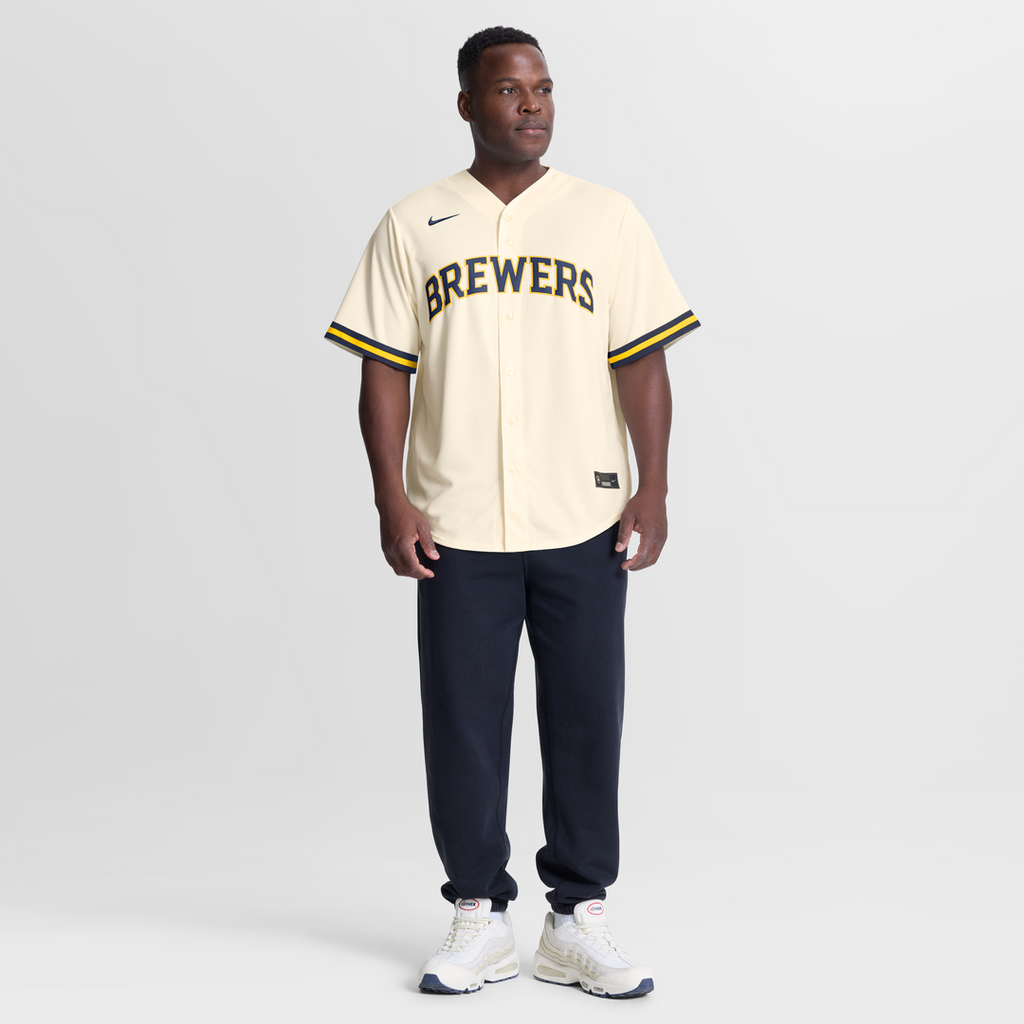 Christian Yelich Milwaukee Brewers Nike Home Replica Jersey - Cream | MLB Fan Gear