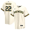 Christian Yelich Milwaukee Brewers Nike Home Replica Player Jersey - Cream | MLB Fan Gear