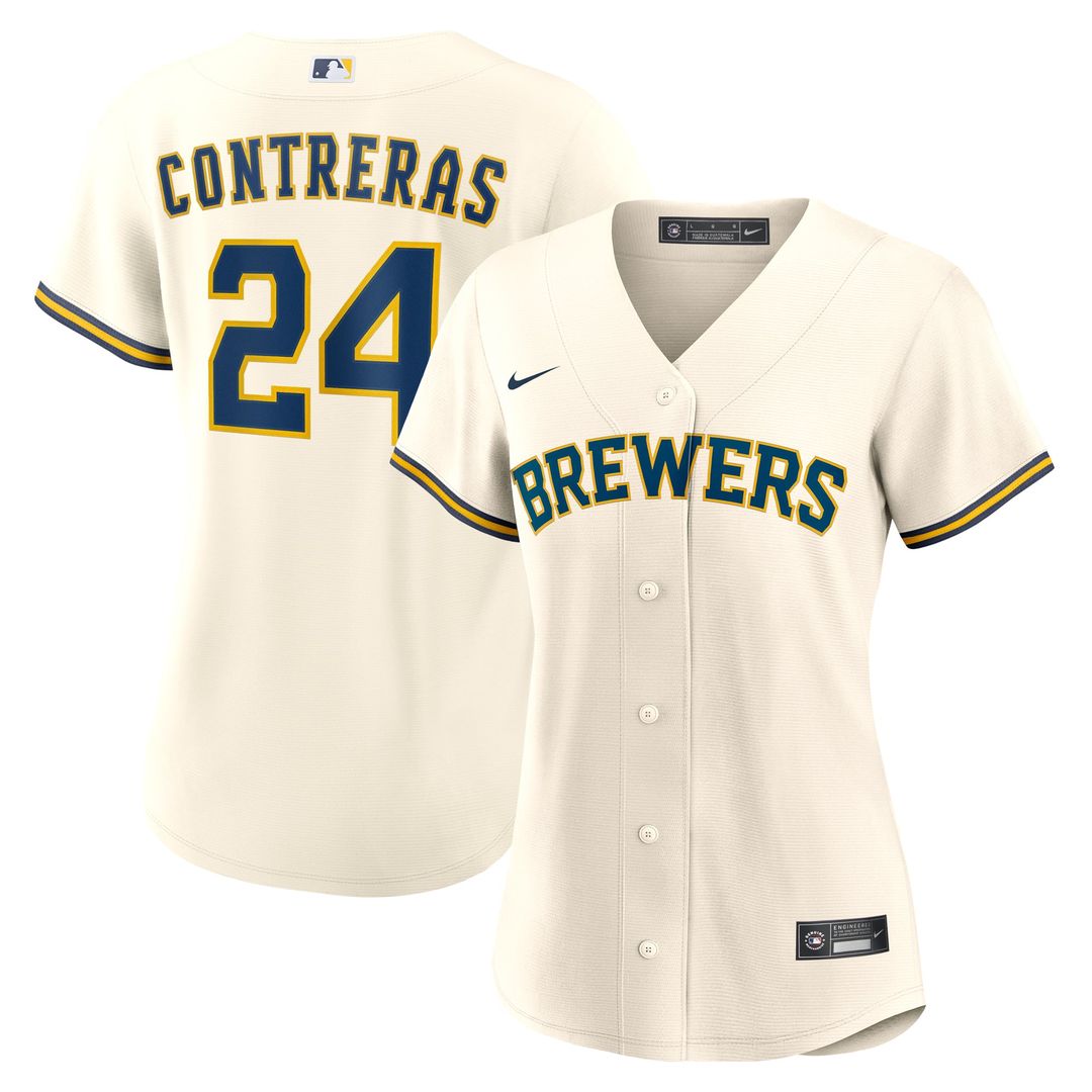 William Contreras Milwaukee Brewers Nike Women's Home Replica Jersey - Cream | MLB Fan Gear