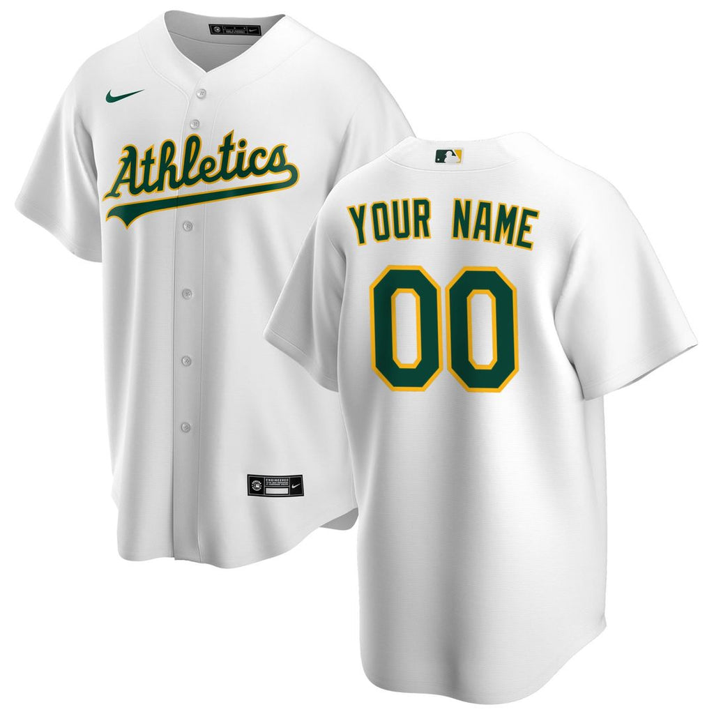 Athletics Nike Home Replica Custom Jersey - White | MLB Fan Gear