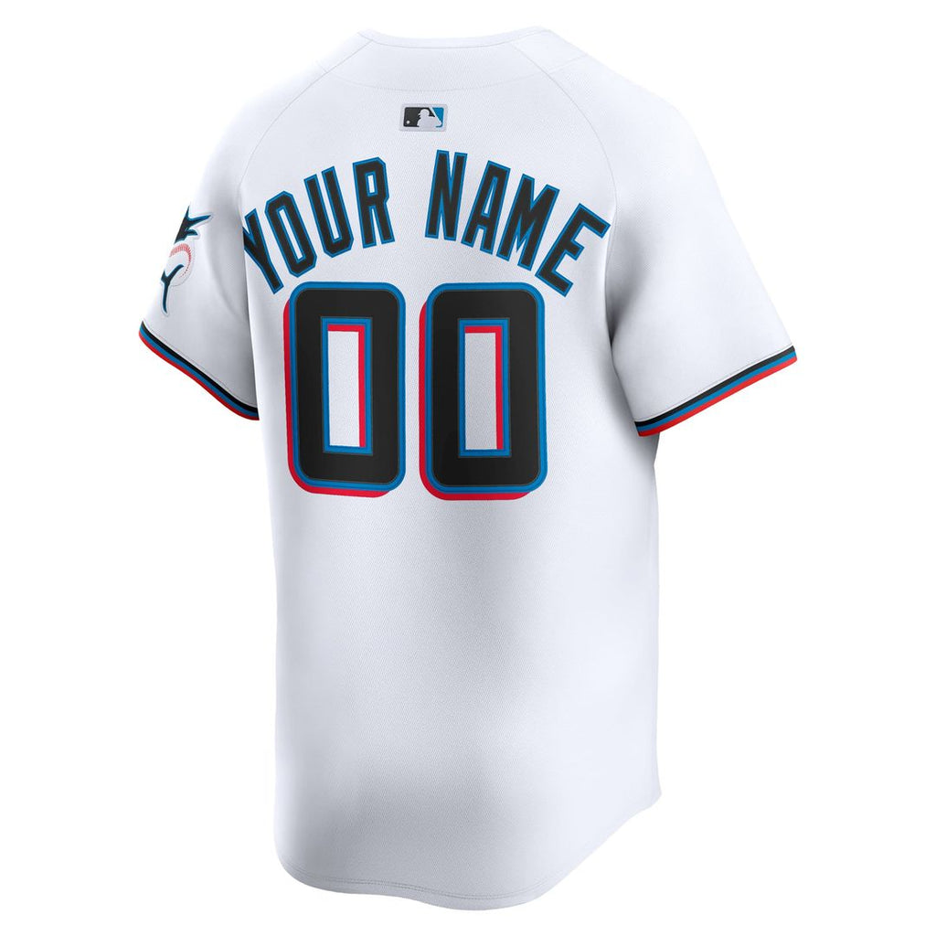 Miami Marlins Nike Home Limited Custom Jersey - White | MLB Fan Gear