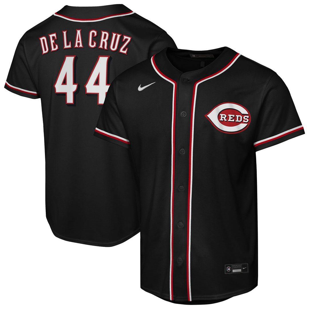 Elly De La Cruz Cincinnati Reds Nike Youth Fashion Replica Player Jersey - Black | MLB Fan Gear