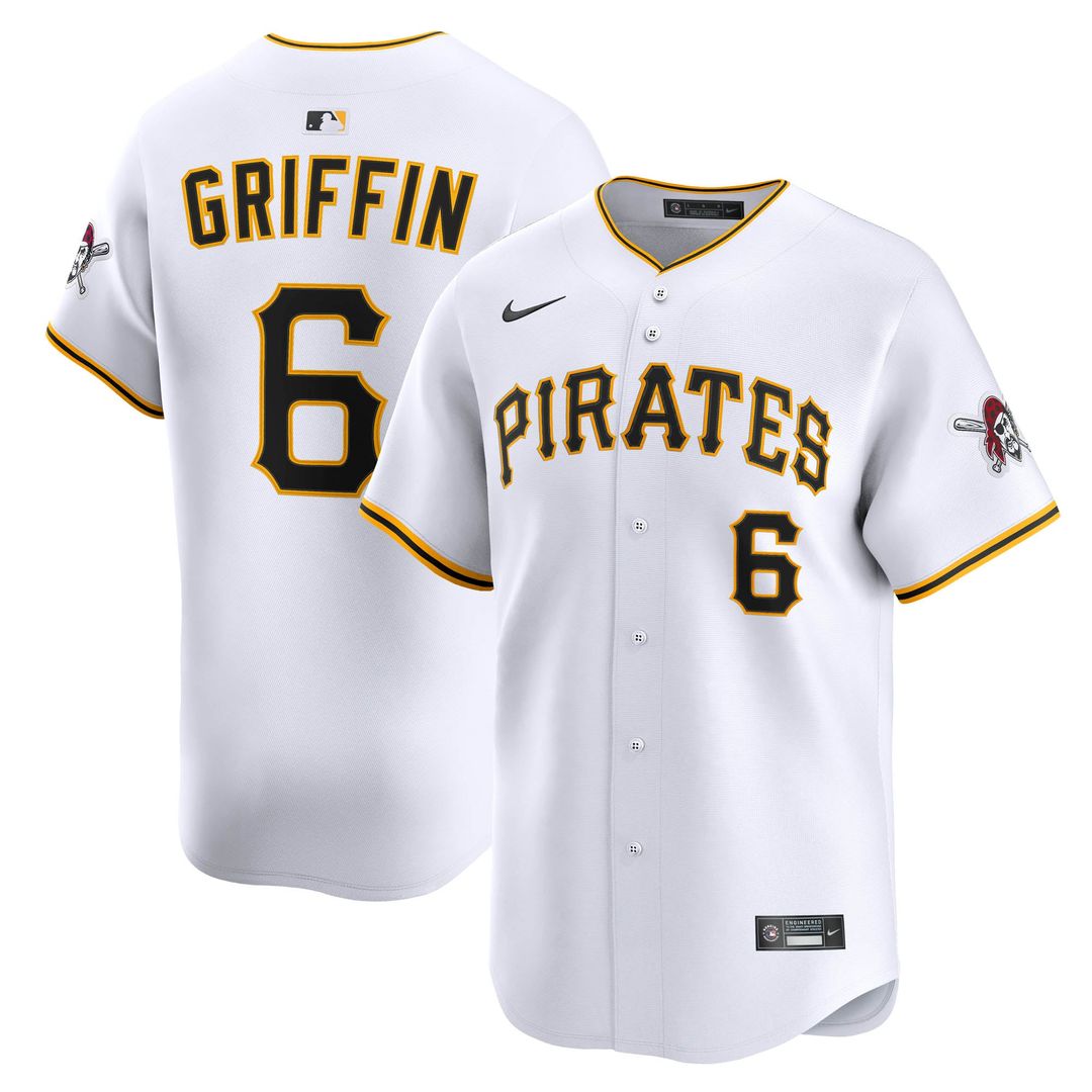 Konnor Griffin Pittsburgh Pirates Nike Home Limited Jersey - White | MLB Fan Gear