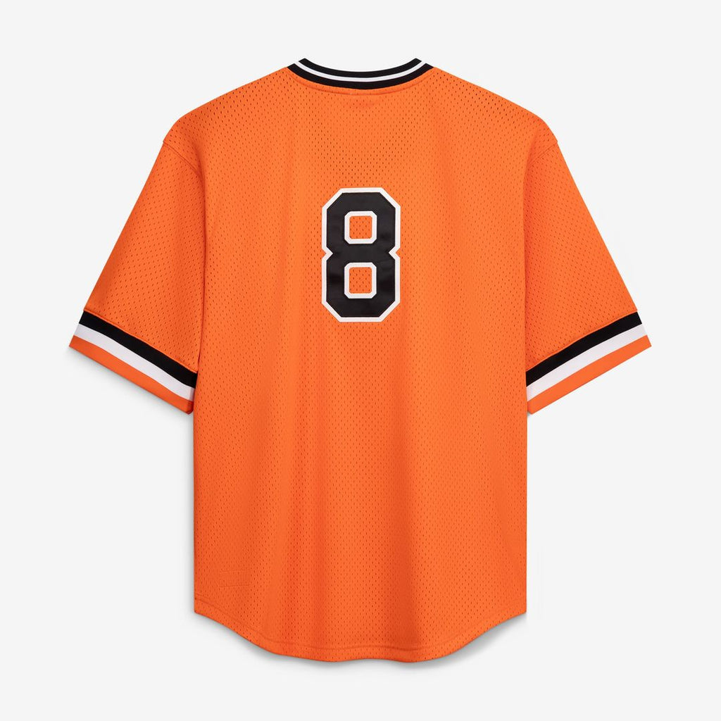 Cal Ripken Jr. Baltimore Orioles Profile Big & Tall Cooperstown Collection Mesh Batting Practice Jersey - Orange | Mitchell & Ness MLB Fan Gear