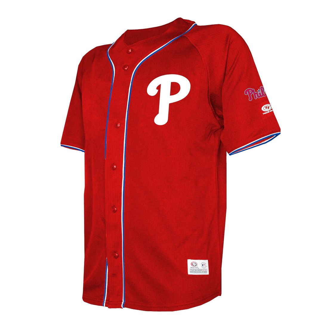 Philadelphia Phillies Stitches Team Color Full-Button Fashion Jersey - Red | MLB Fan Gear