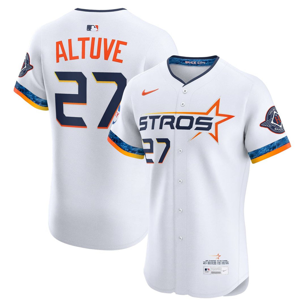Jose Altuve Houston Astros Nike 2025 City Connect Elite Player Jersey - White | MLB Fan Gear