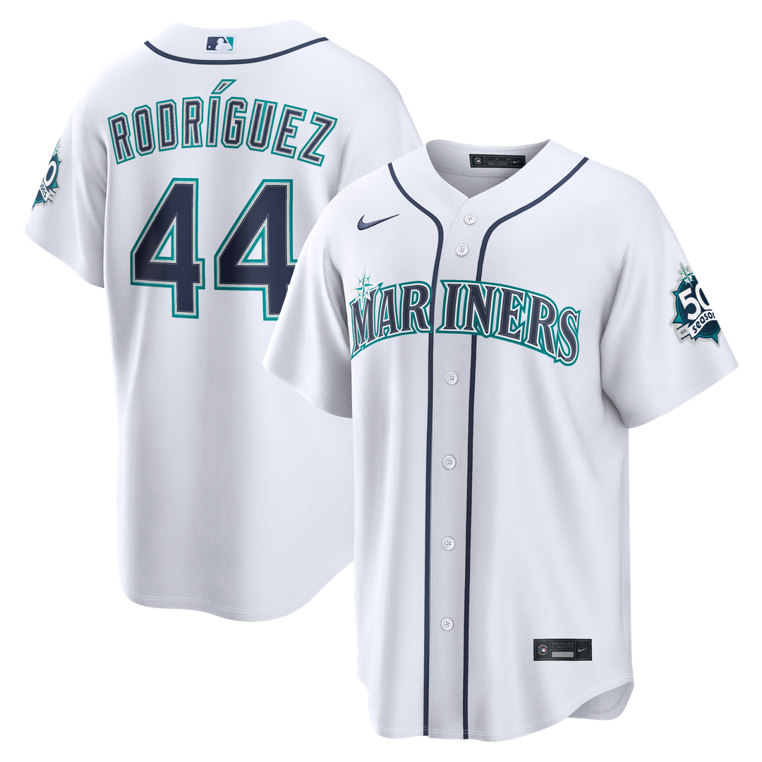 Julio Rodríguez Seattle Mariners Nike Alternate Stadium 50th Season Patch Jersey - Teal | MLB Fan Gear