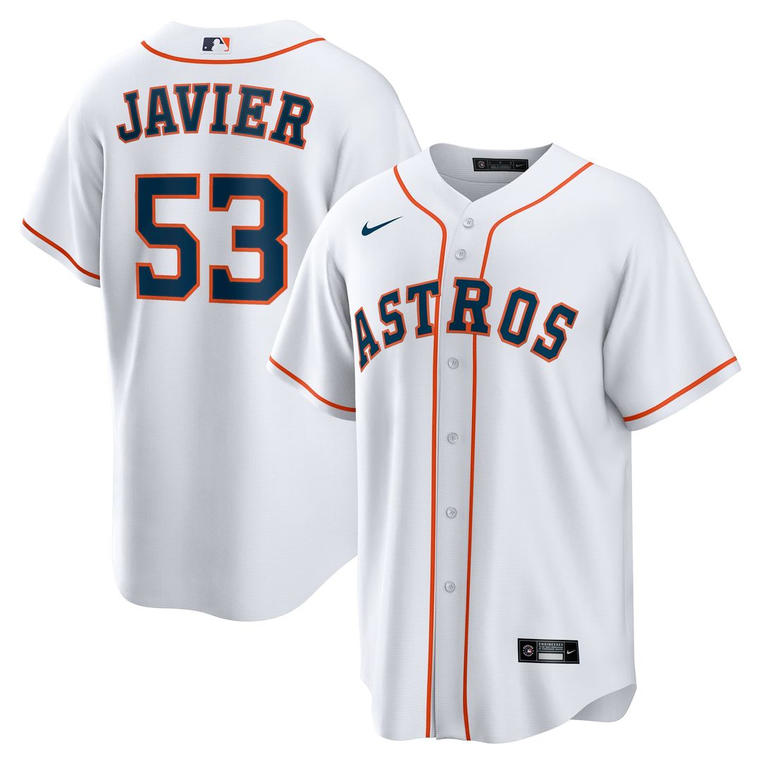 Cristian Javier Houston Astros Nike Home Replica Jersey - White | MLB Fan Gear