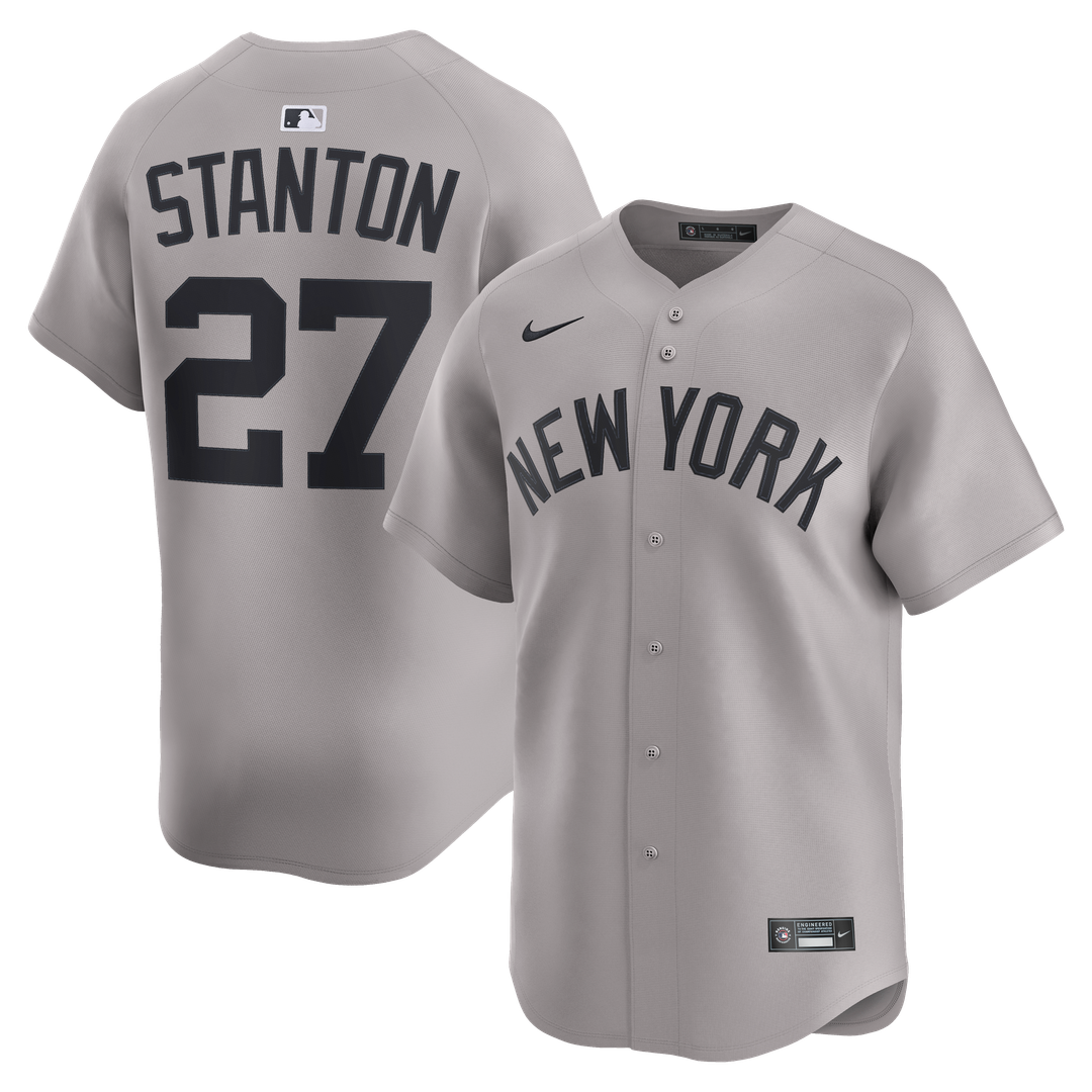 Giancarlo Stanton New York Yankees Nike Road Limited Jersey - Gray | MLB Fan Gear