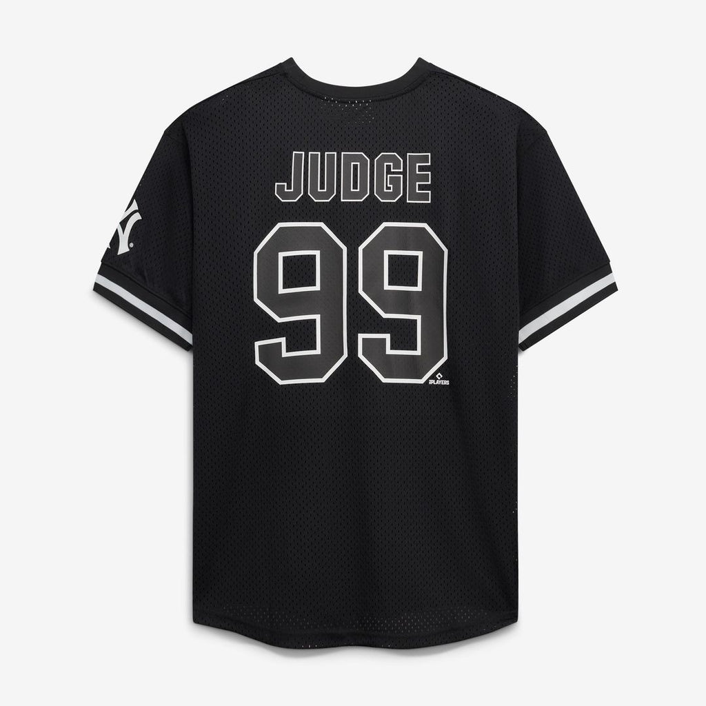 Aaron Judge New York Yankees Fanatics Big & Tall Heavyweight Mesh Jersey - Black/ White | MLB Fan Gear