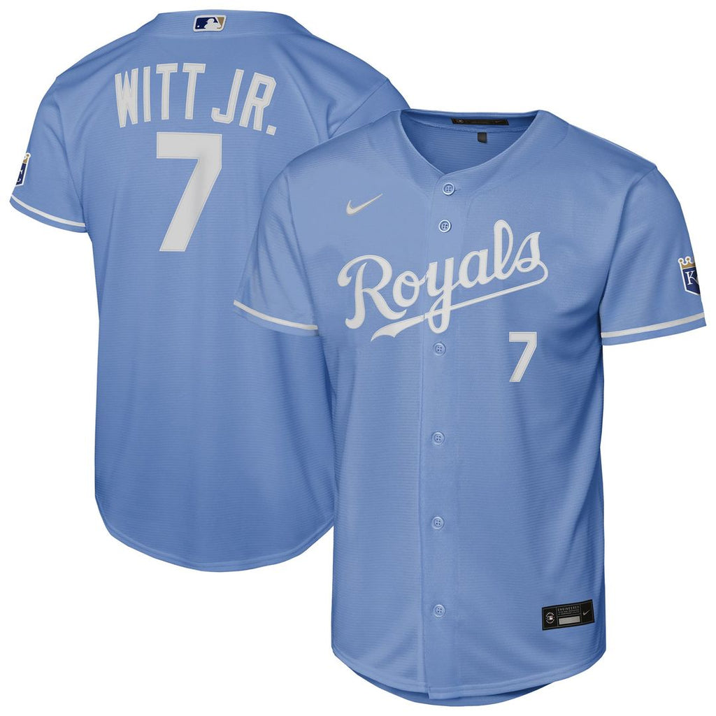 Bobby Witt Jr. Kansas City Royals Nike Youth Alternate Stadium Jersey - Light Blue | MLB Fan Gear