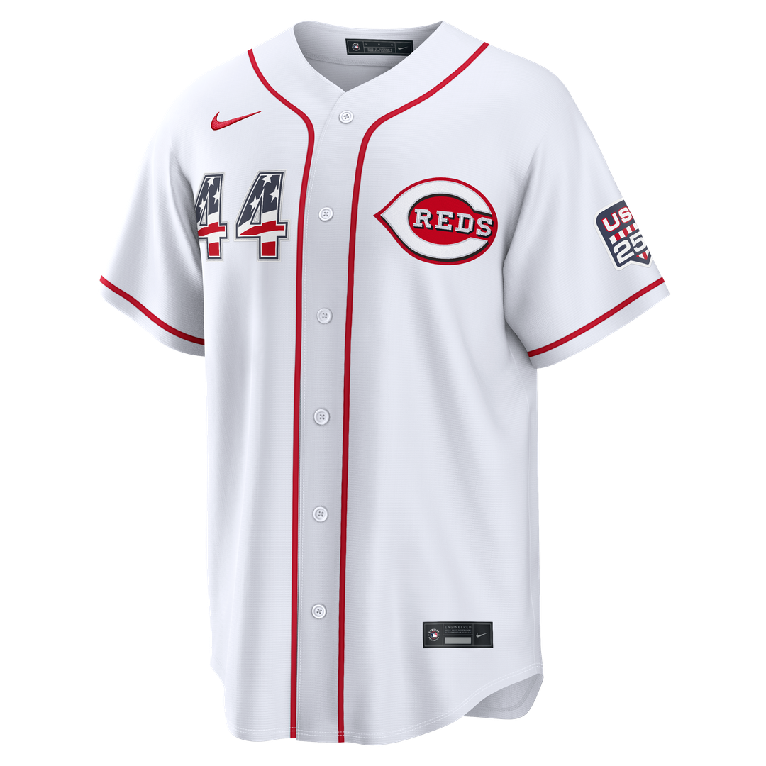 Elly De La Cruz Cincinnati Reds Nike USA 250 Fourth of July Home Stadium Jersey - White | MLB Fan Gear
