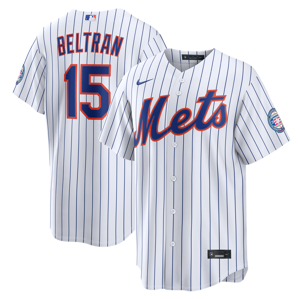 Carlos Beltran New York Mets Nike Home Replica 2026 Hall of Fame Patch Jersey - White | MLB Fan Gear