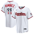 José Ramírez Cleveland Guardians Nike USA 250 Fourth of July Home Stadium Jersey - White | MLB Fan Gear