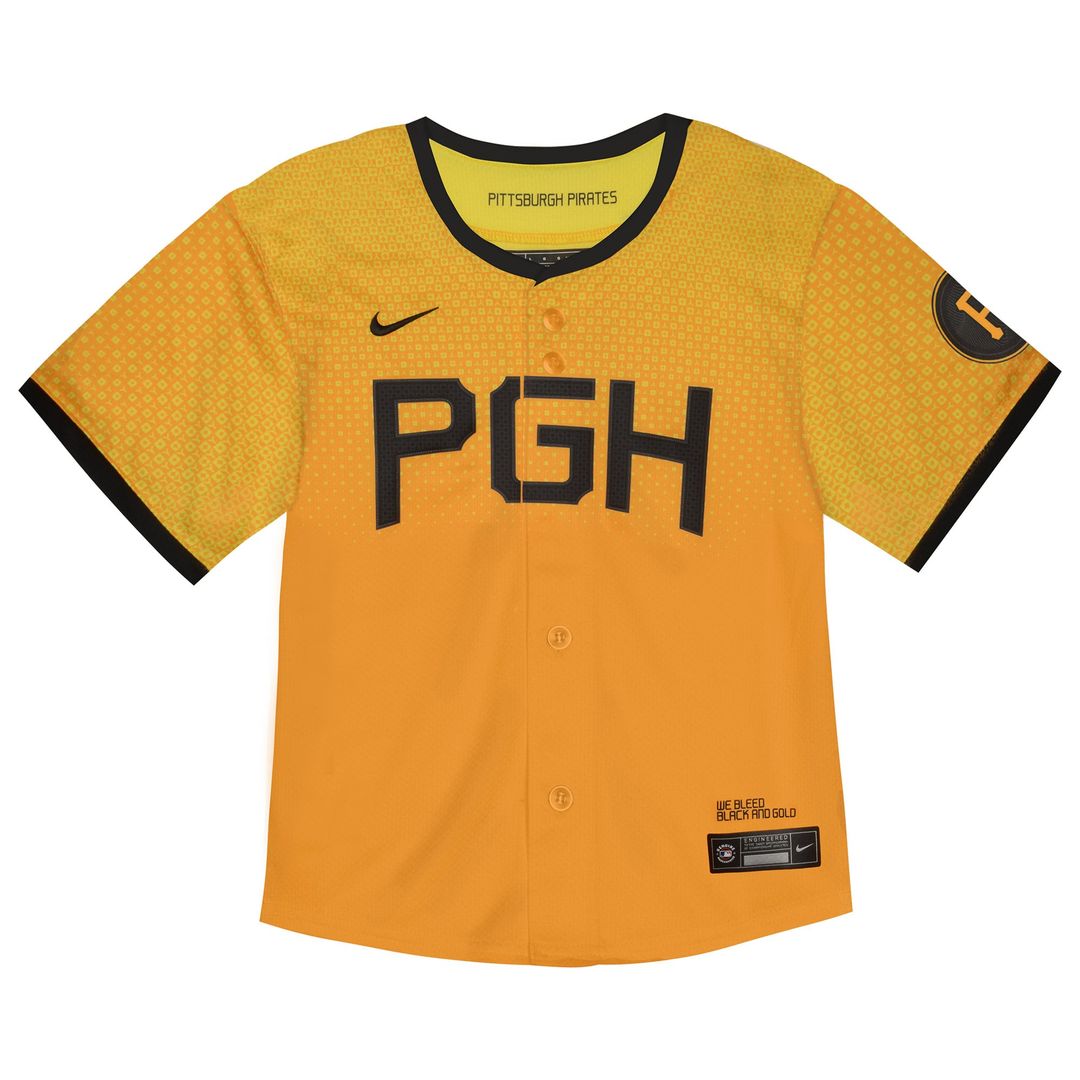 Pittsburgh Pirates Nike Toddler City Connect Limited Jersey - Yellow | MLB Fan Gear